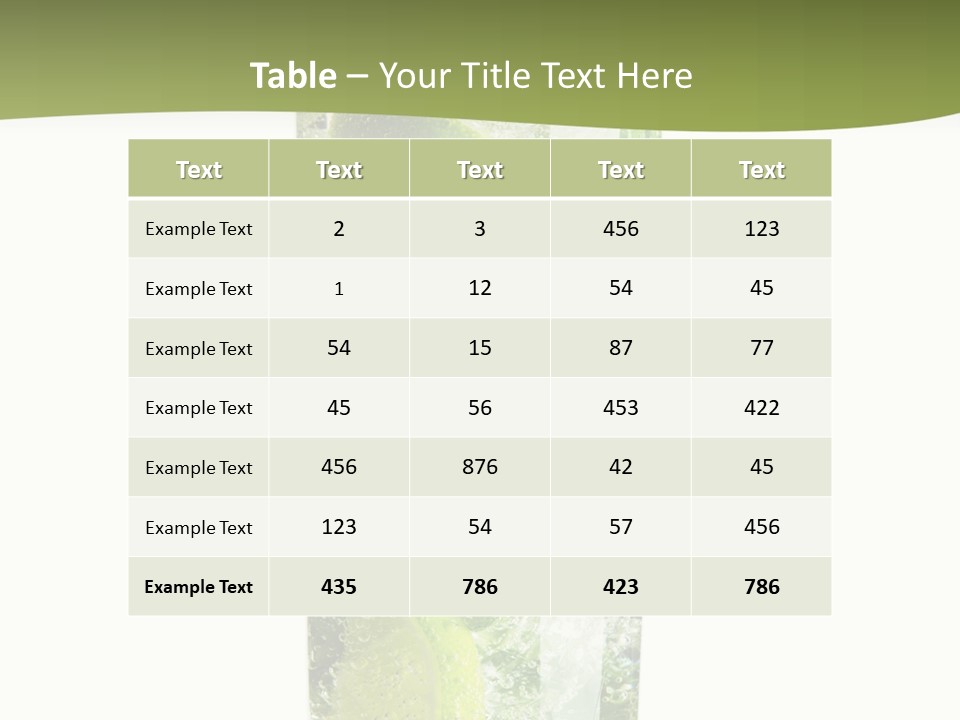 Tropical Fruit White PowerPoint Template