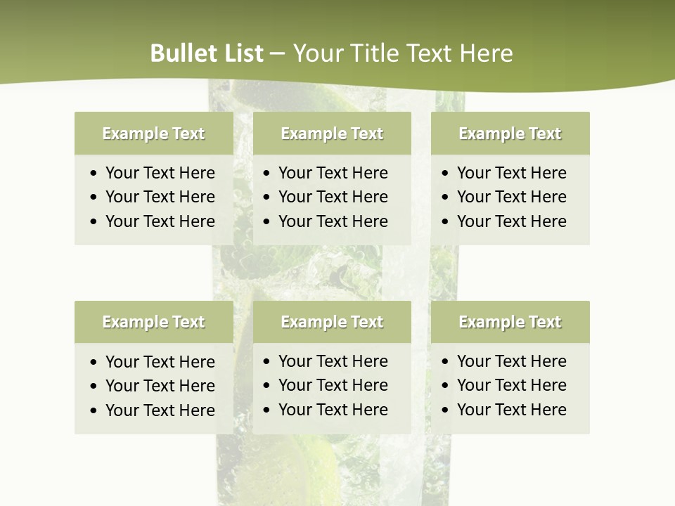 Tropical Fruit White PowerPoint Template