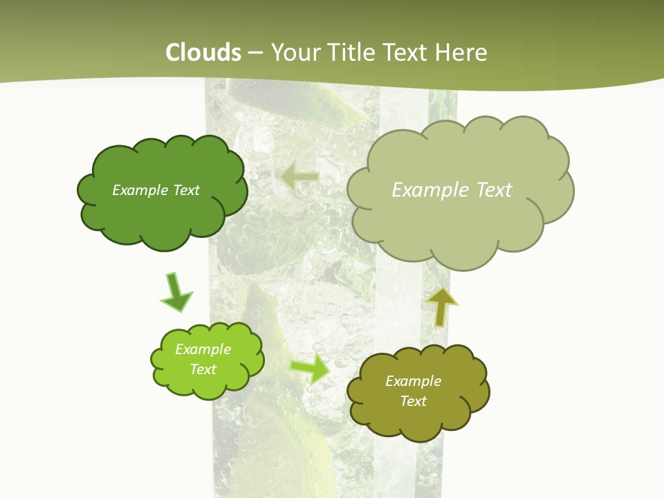 Tropical Fruit White PowerPoint Template