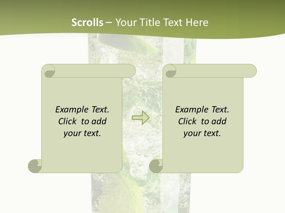 Tropical Fruit White PowerPoint Template