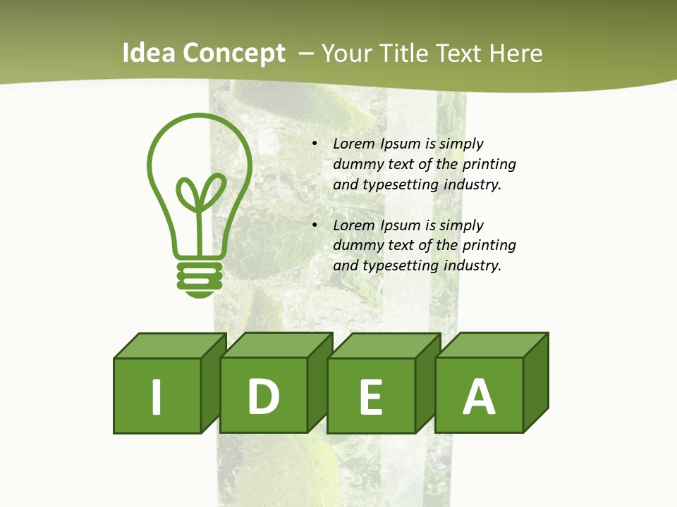 Tropical Fruit White PowerPoint Template