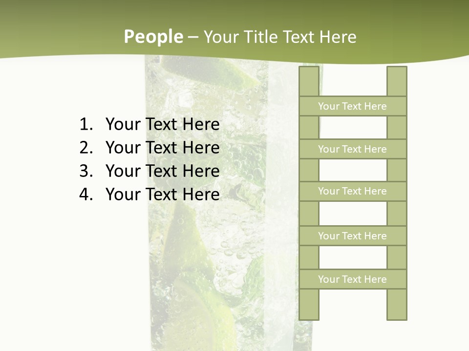 Tropical Fruit White PowerPoint Template