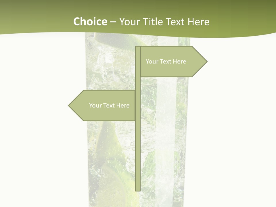 Tropical Fruit White PowerPoint Template