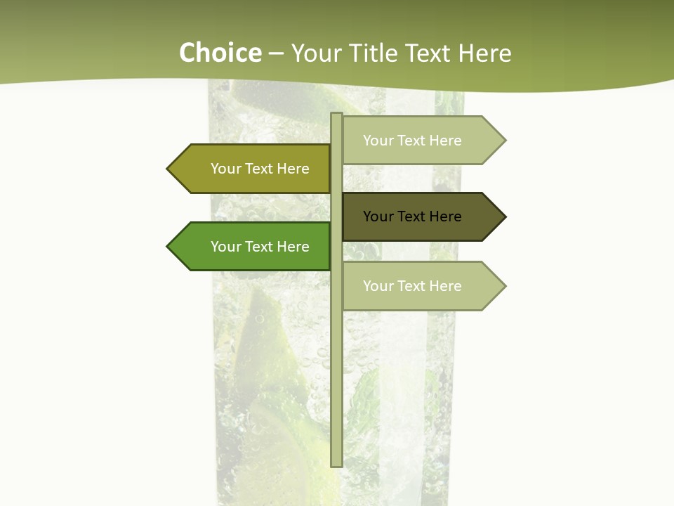Tropical Fruit White PowerPoint Template