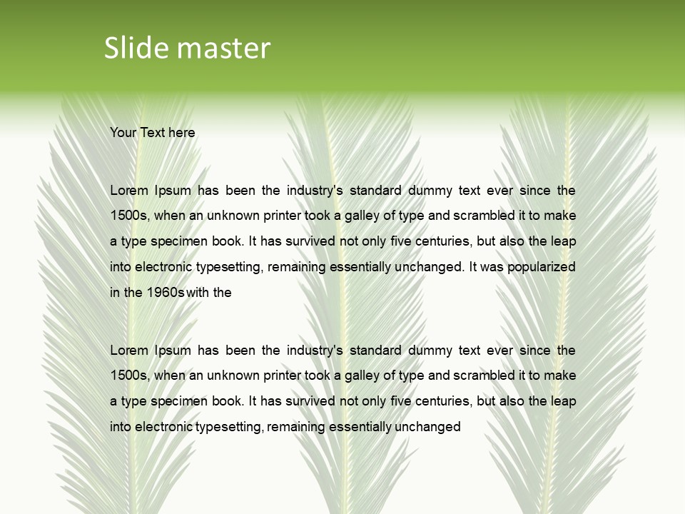 Botany Three Stem PowerPoint Template