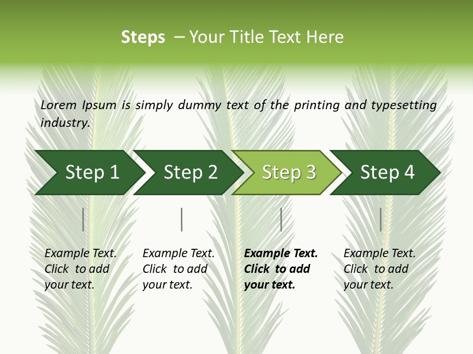 Botany Three Stem PowerPoint Template