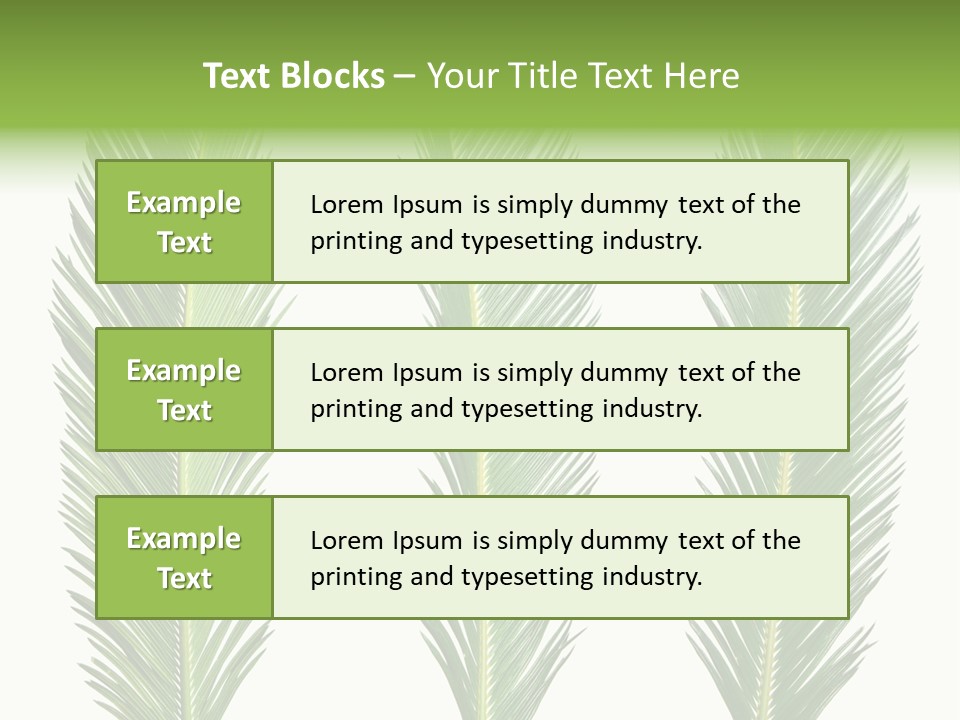Botany Three Stem PowerPoint Template