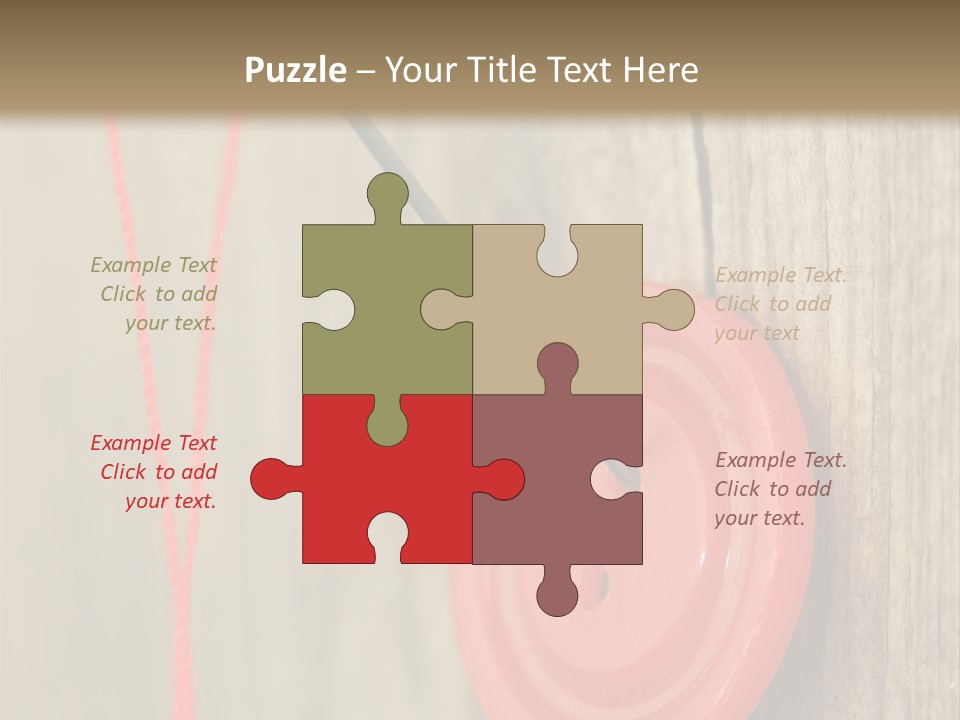 Round Needle Clothing PowerPoint Template