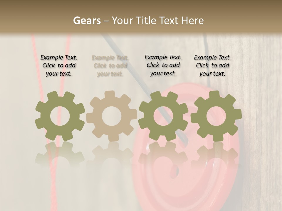 Round Needle Clothing PowerPoint Template