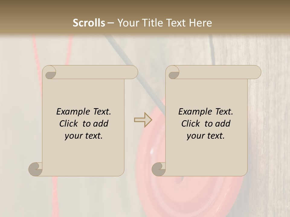 Round Needle Clothing PowerPoint Template
