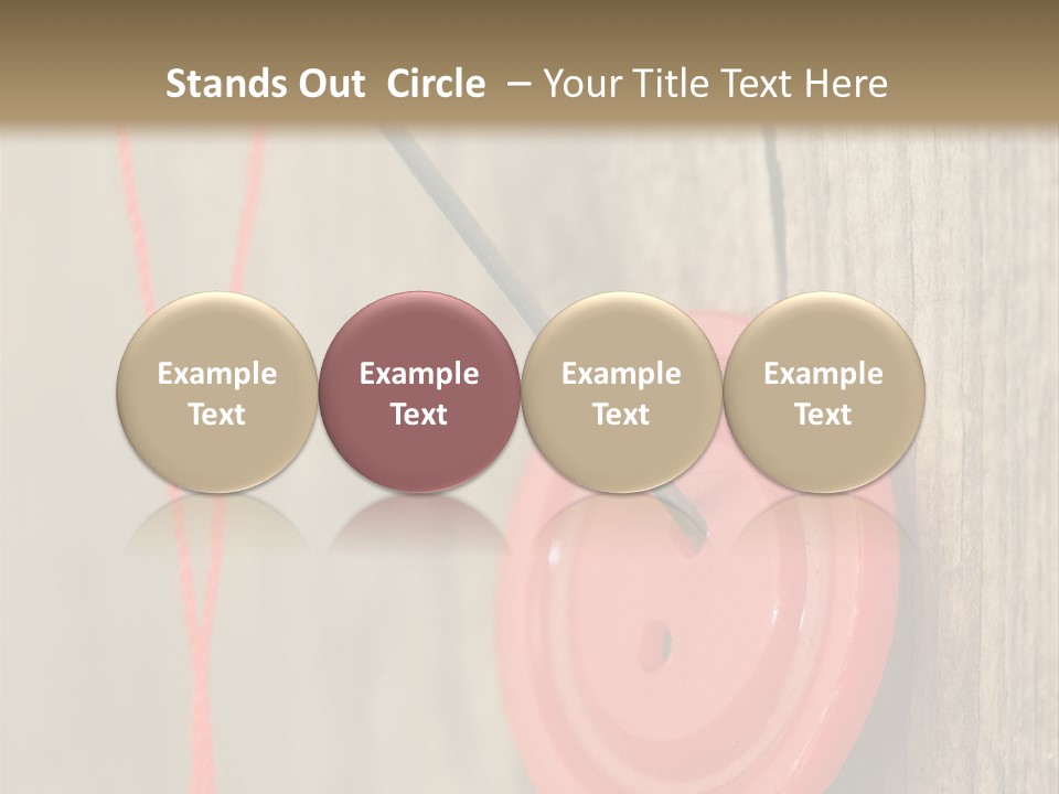 Round Needle Clothing PowerPoint Template