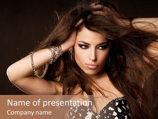 Hair Beautiful Woman PowerPoint Template