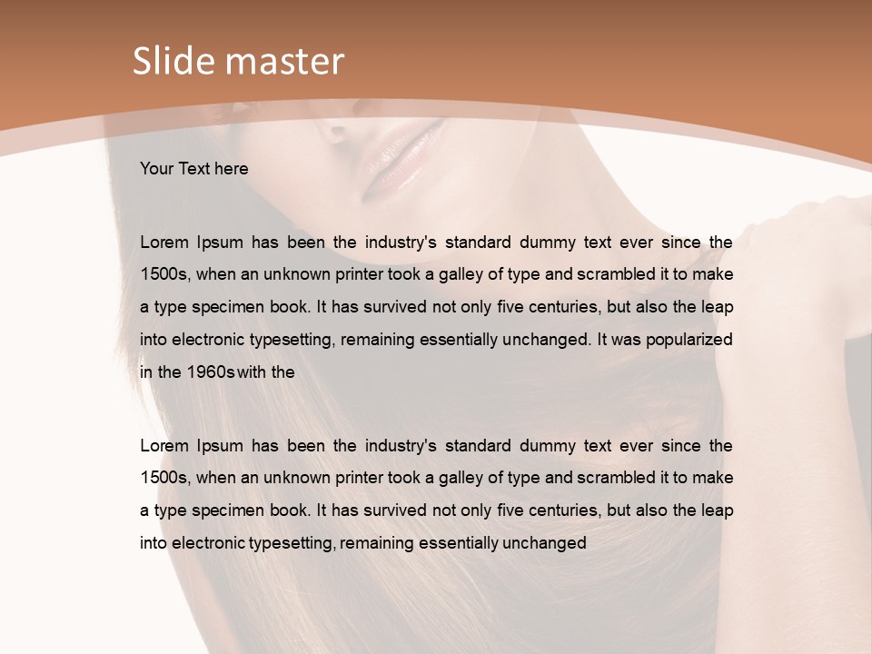 Beautiful Close Up Portrait PowerPoint Template