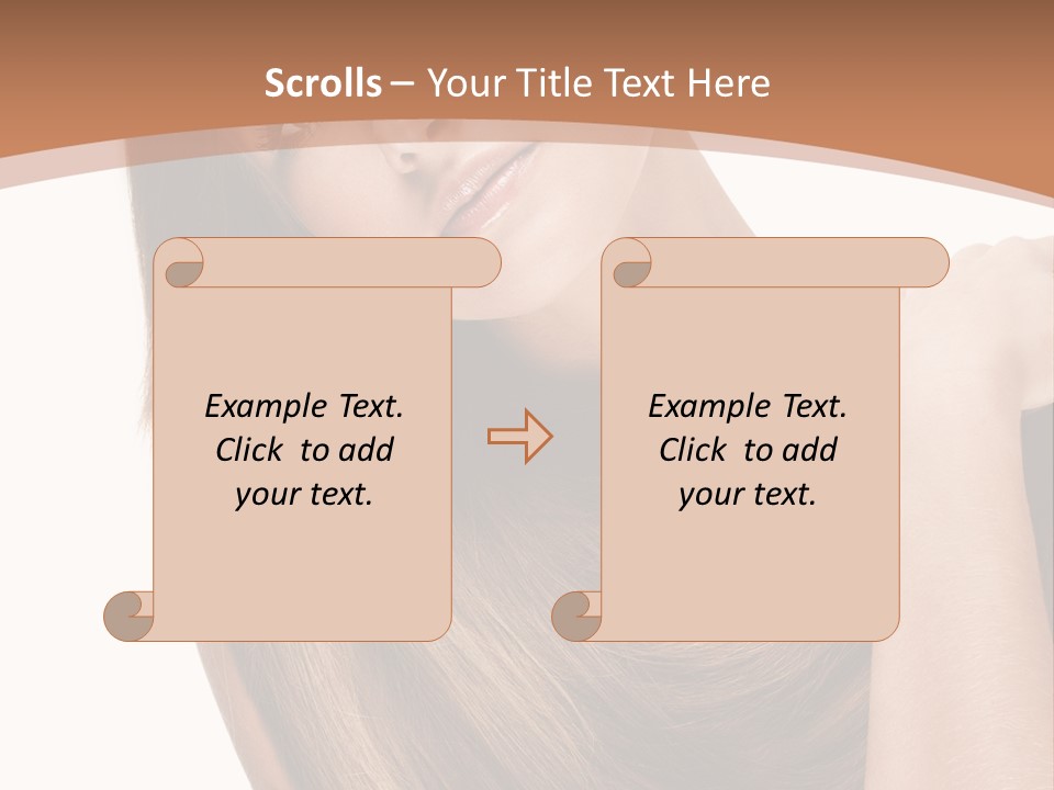 Beautiful Close Up Portrait PowerPoint Template