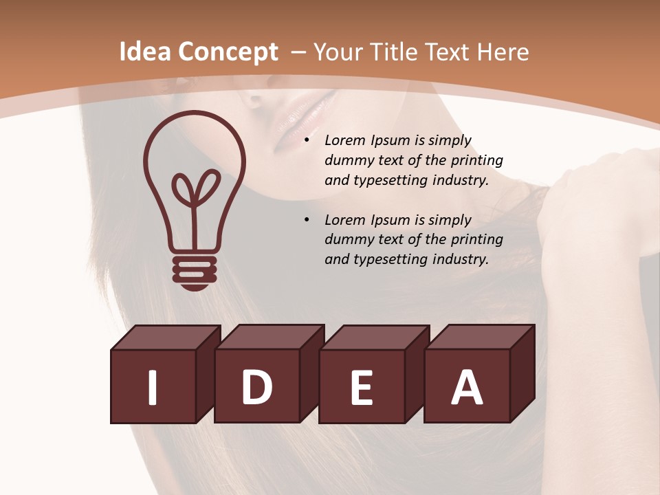 Beautiful Close Up Portrait PowerPoint Template