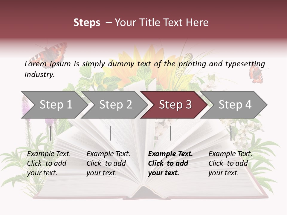 Decoration Flower Imagination PowerPoint Template