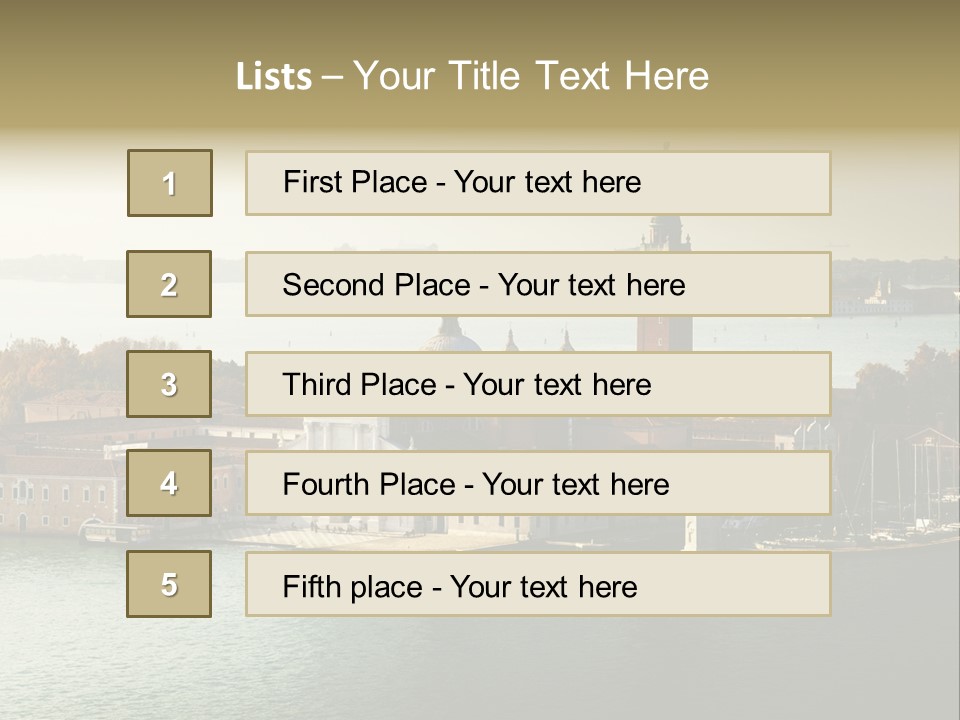Sunny City Venice PowerPoint Template