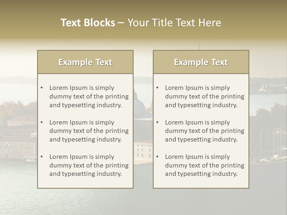 Sunny City Venice PowerPoint Template