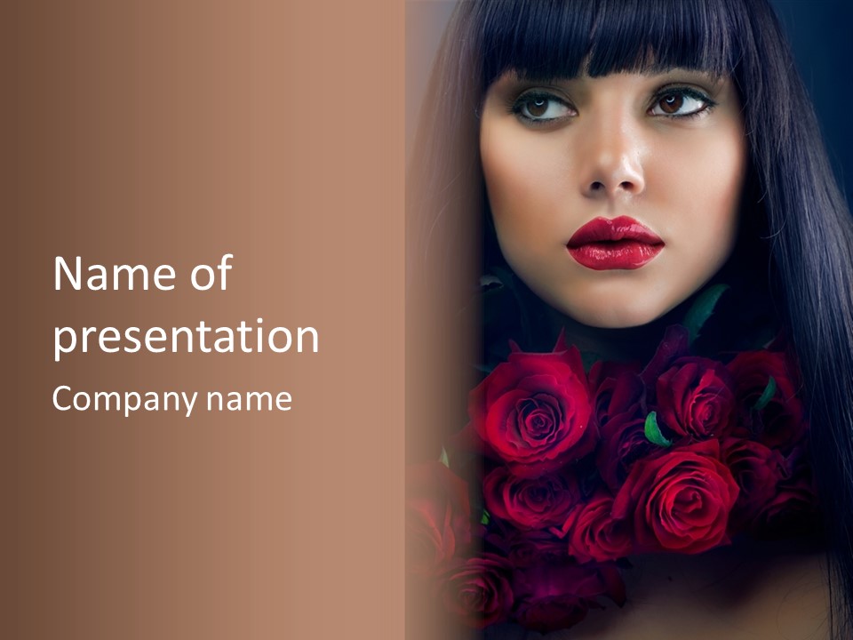 Lipstick Gothic Vamp PowerPoint Template