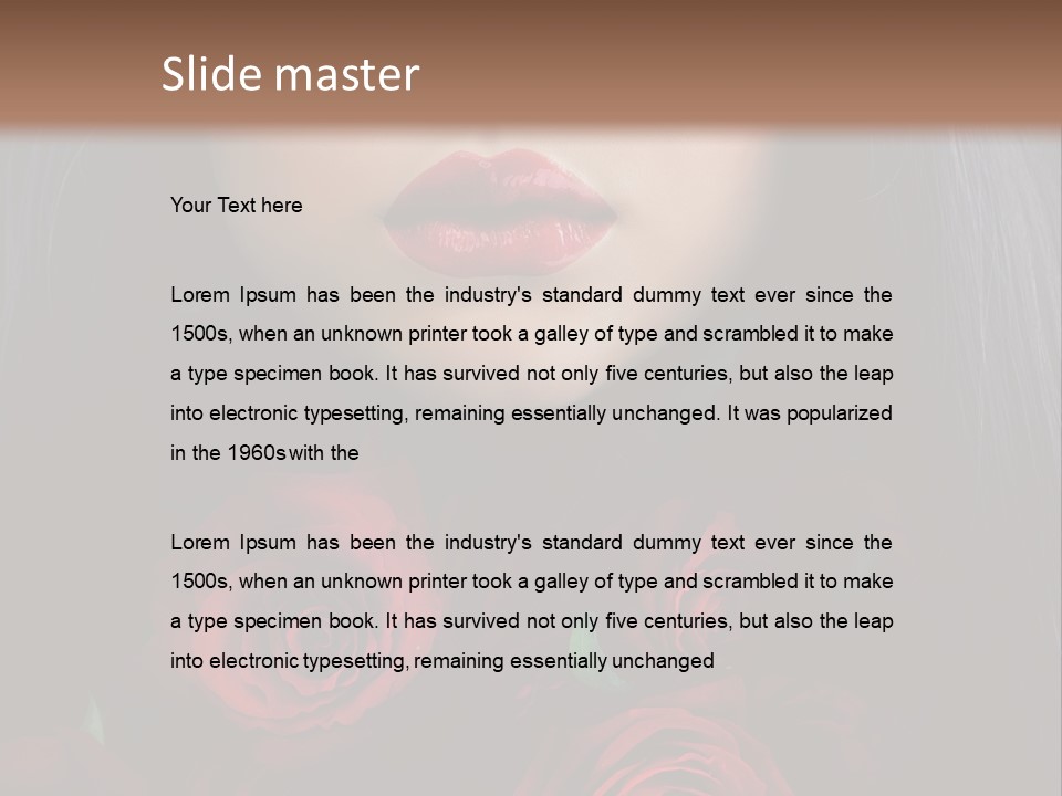 Lipstick Gothic Vamp PowerPoint Template