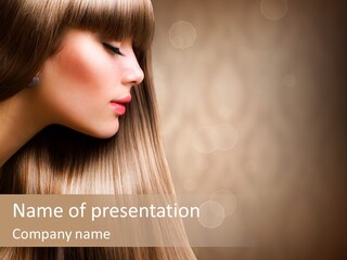 Glamour Woman Girl PowerPoint Template