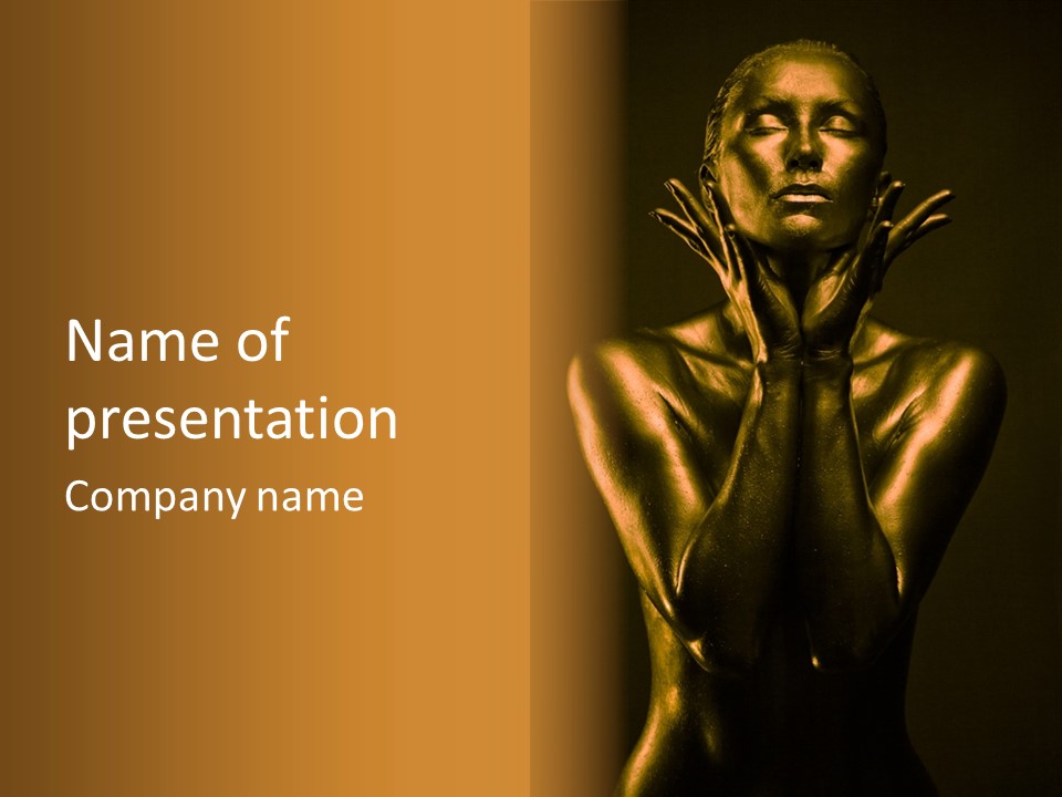 Slim Woman Erotic PowerPoint Template