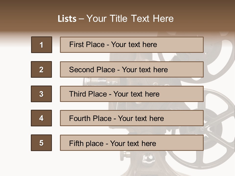 Cinema Light Scratches PowerPoint Template