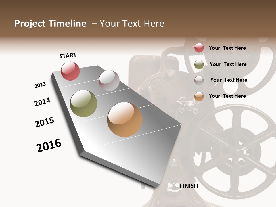 Cinema Light Scratches PowerPoint Template