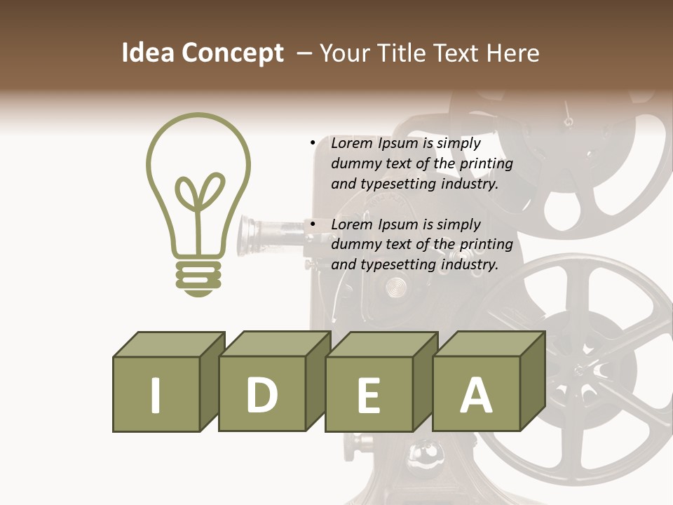 Cinema Light Scratches PowerPoint Template