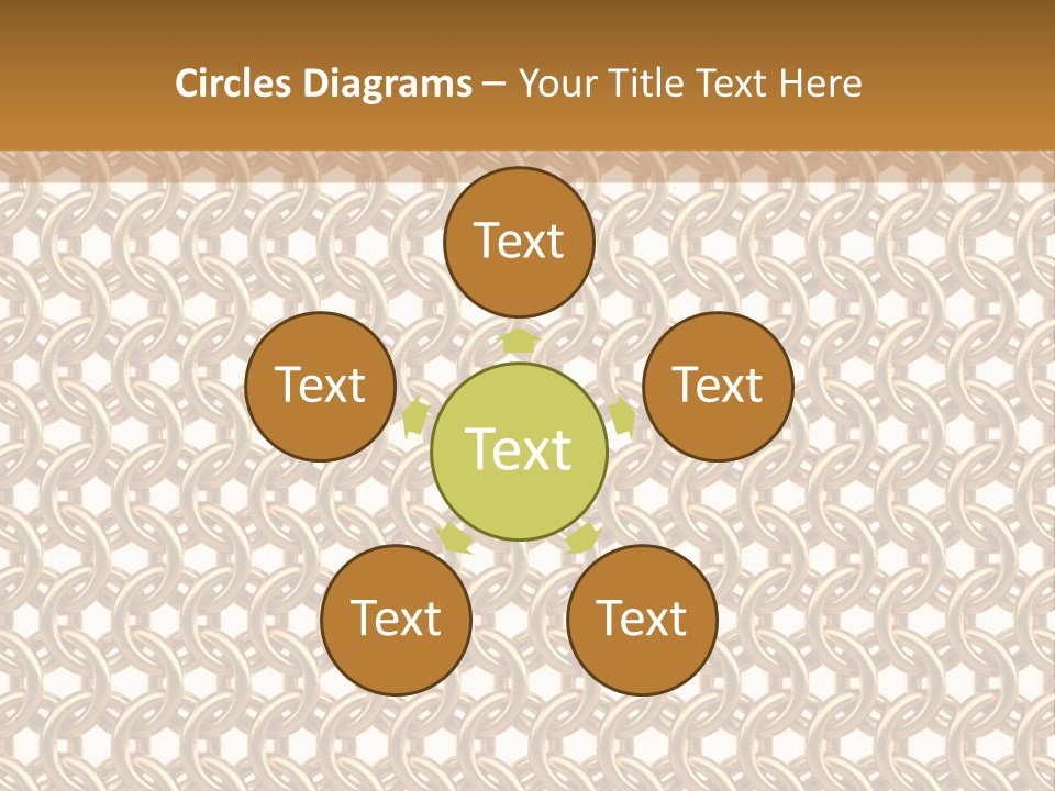 Rings Yellow White PowerPoint Template