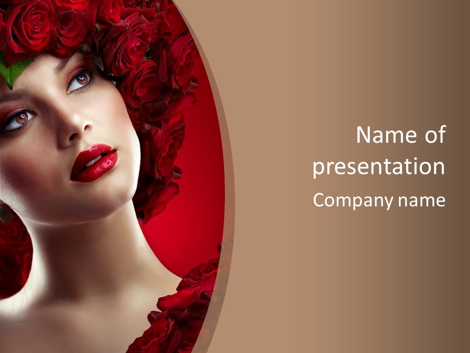 Fashion Dark Salon PowerPoint Template