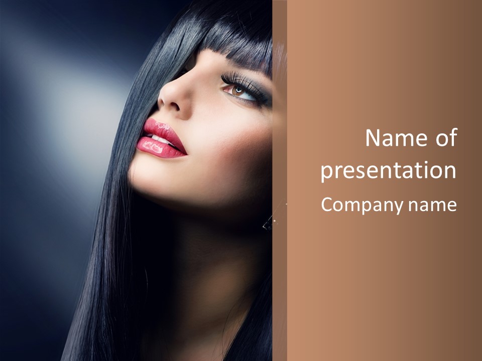 Healthy Eyelashes Haircut PowerPoint Template