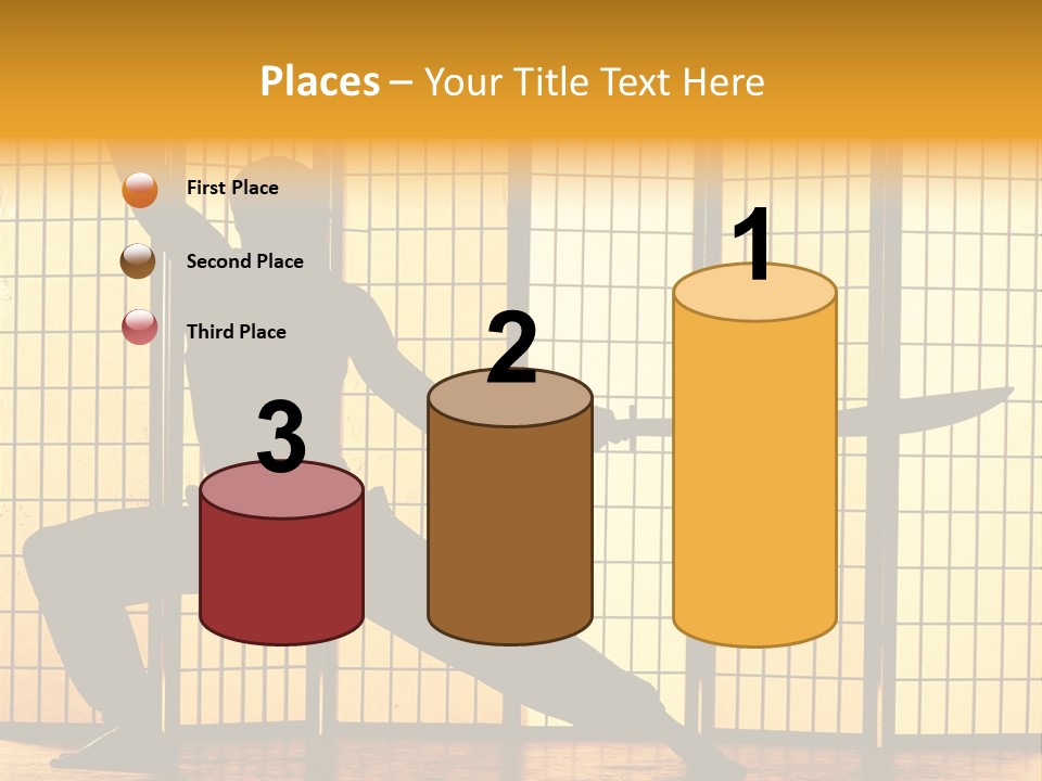 Orange Fight Background PowerPoint Template