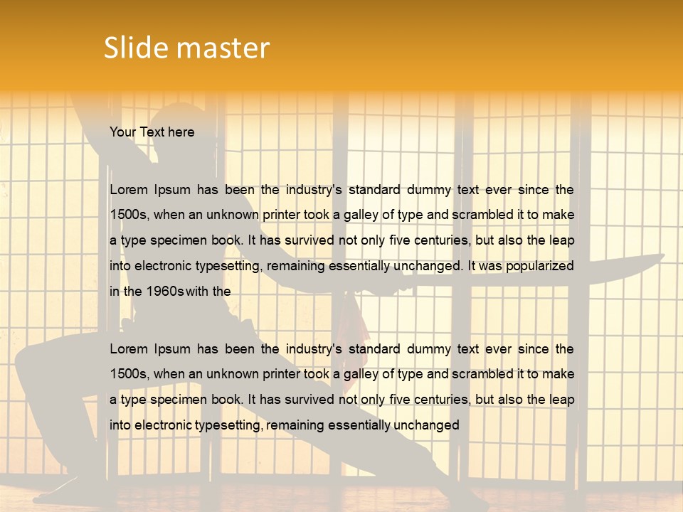 Orange Fight Background PowerPoint Template