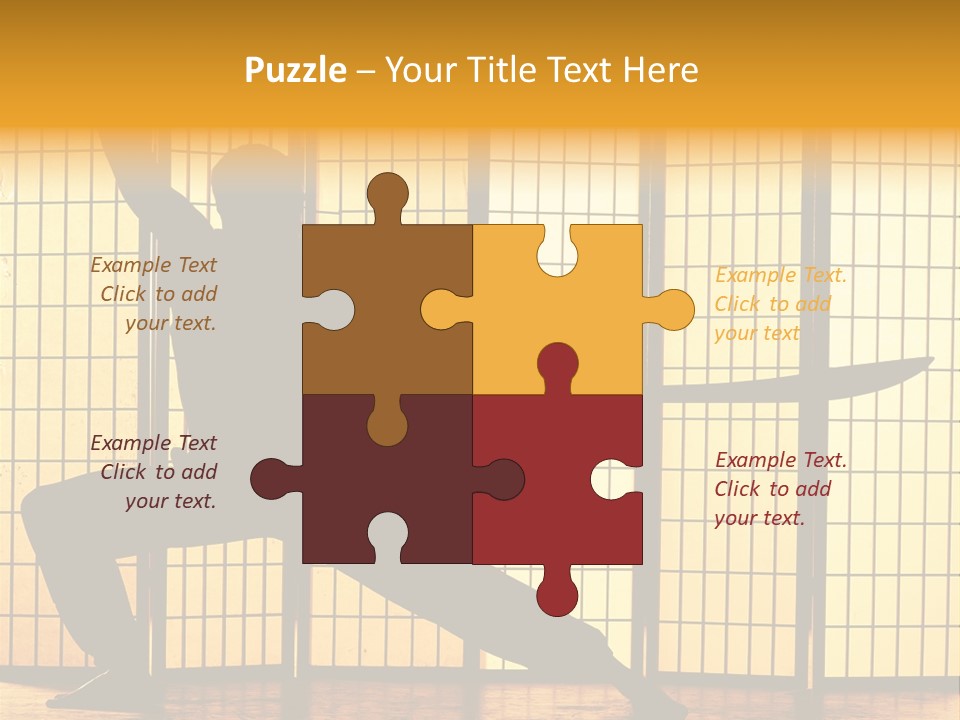 Orange Fight Background PowerPoint Template