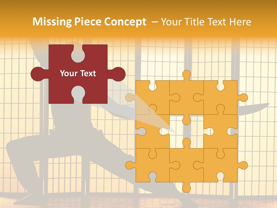 Orange Fight Background PowerPoint Template