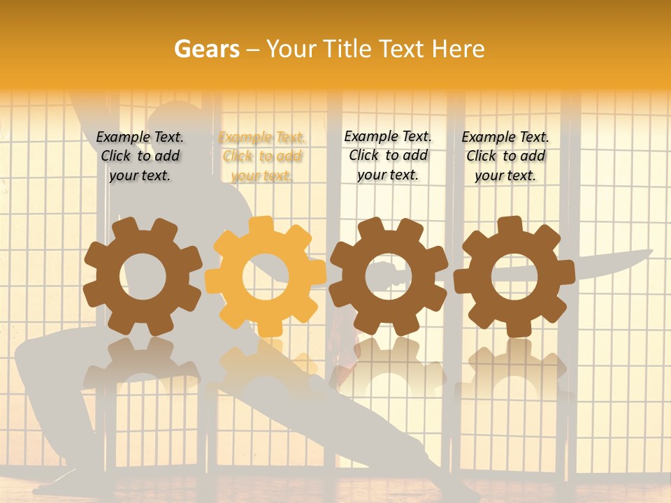 Orange Fight Background PowerPoint Template