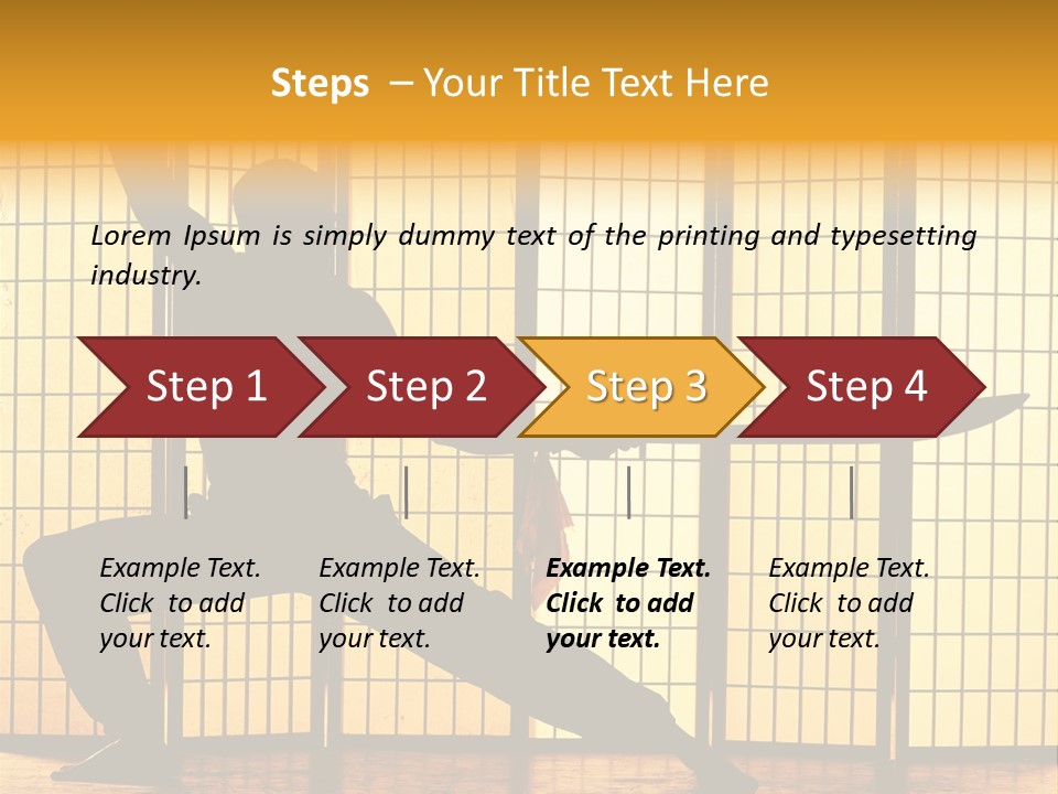 Orange Fight Background PowerPoint Template