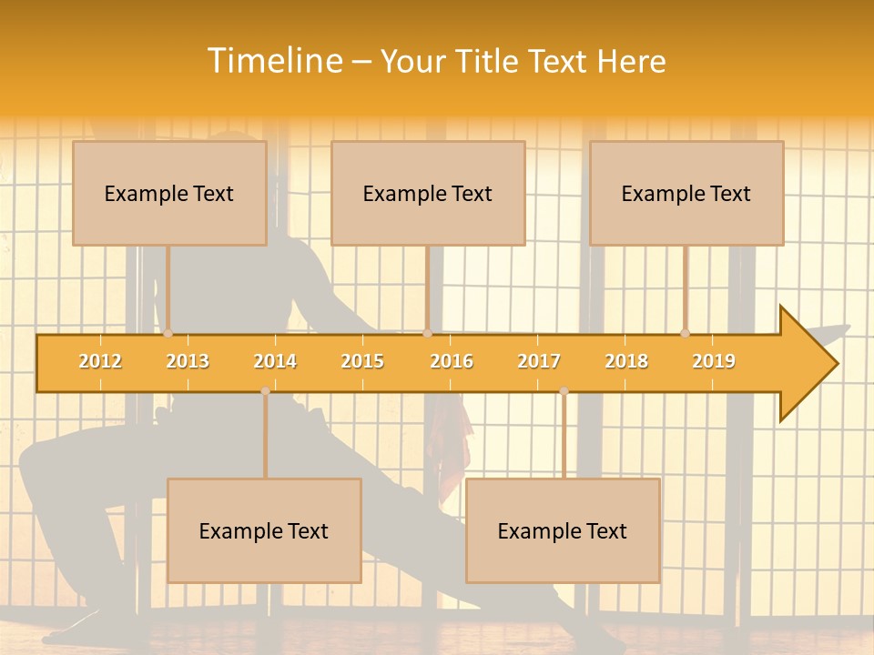 Orange Fight Background PowerPoint Template