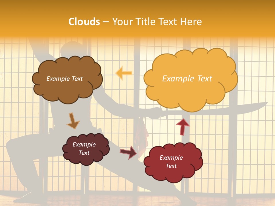 Orange Fight Background PowerPoint Template