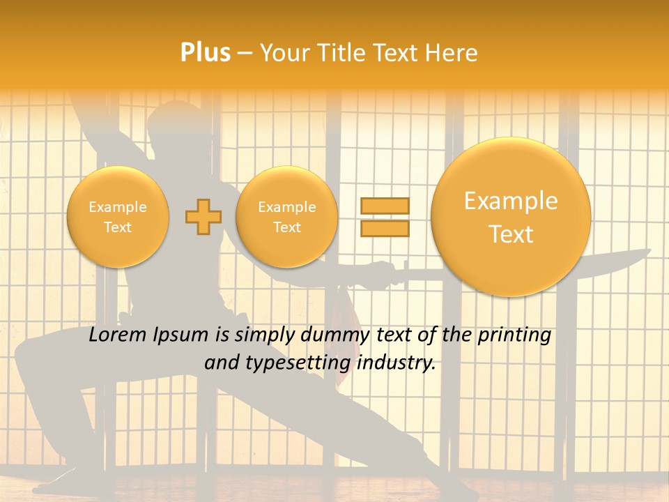 Orange Fight Background PowerPoint Template