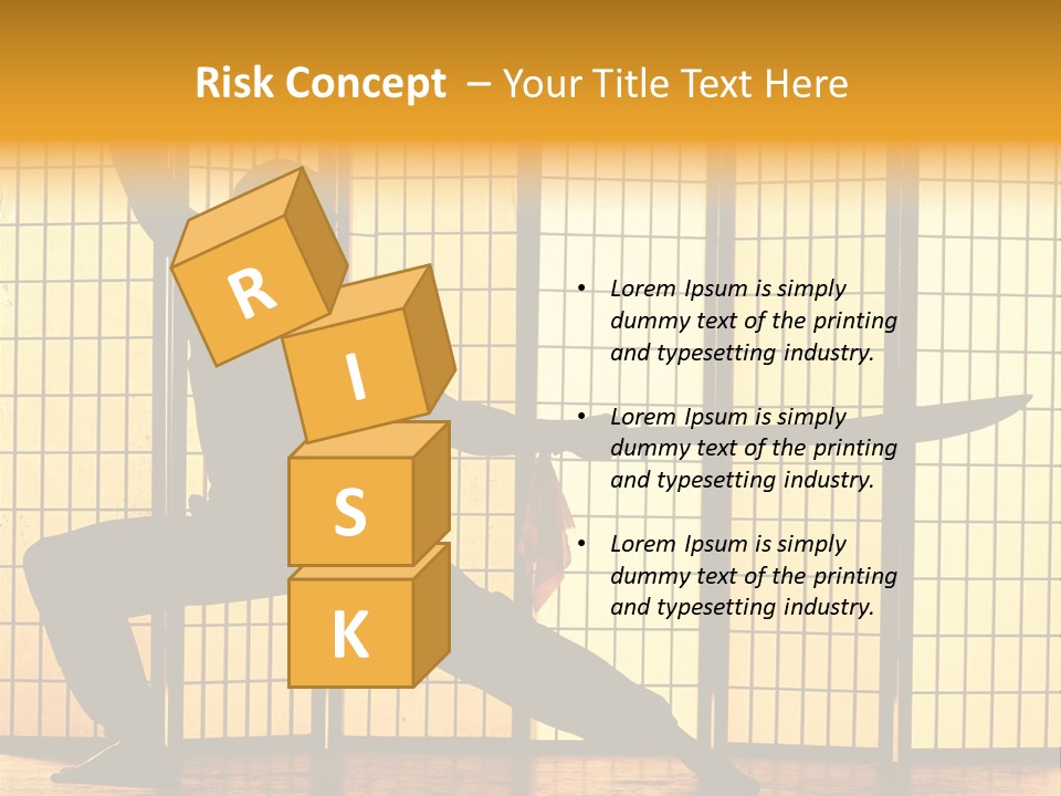 Orange Fight Background PowerPoint Template