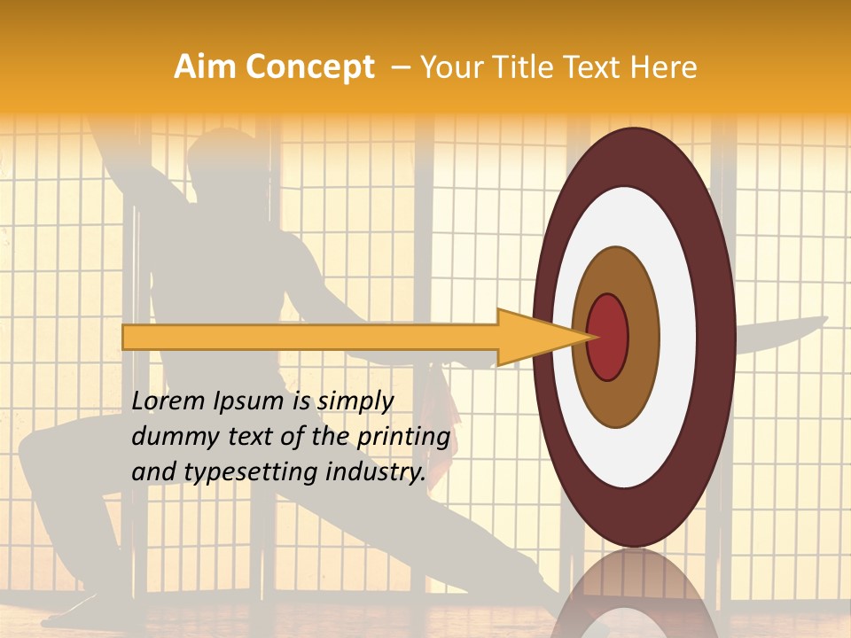 Orange Fight Background PowerPoint Template