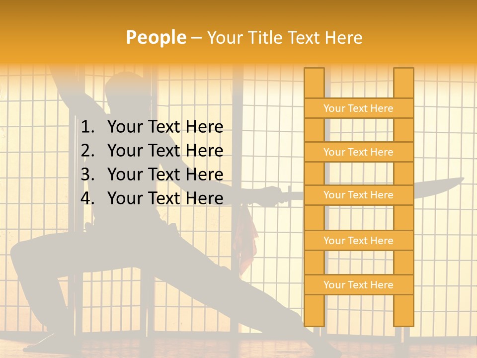 Orange Fight Background PowerPoint Template