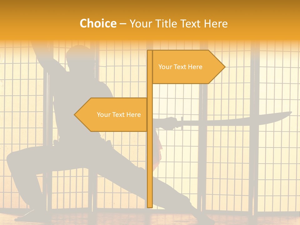 Orange Fight Background PowerPoint Template