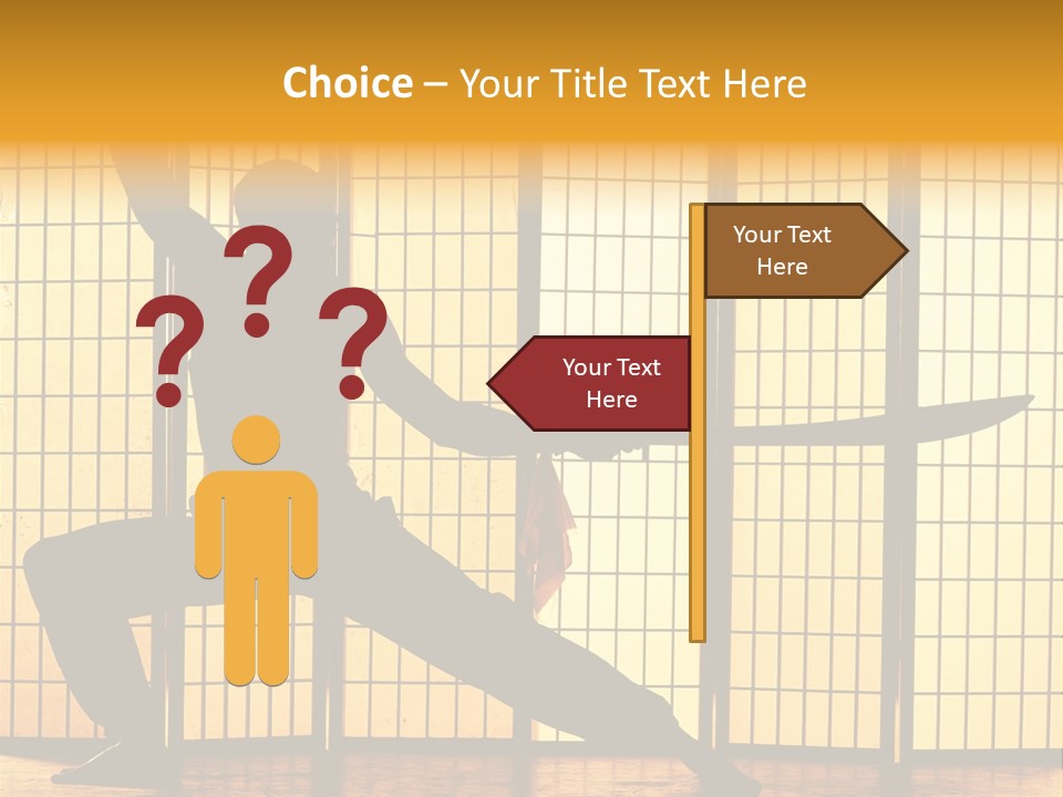 Orange Fight Background PowerPoint Template