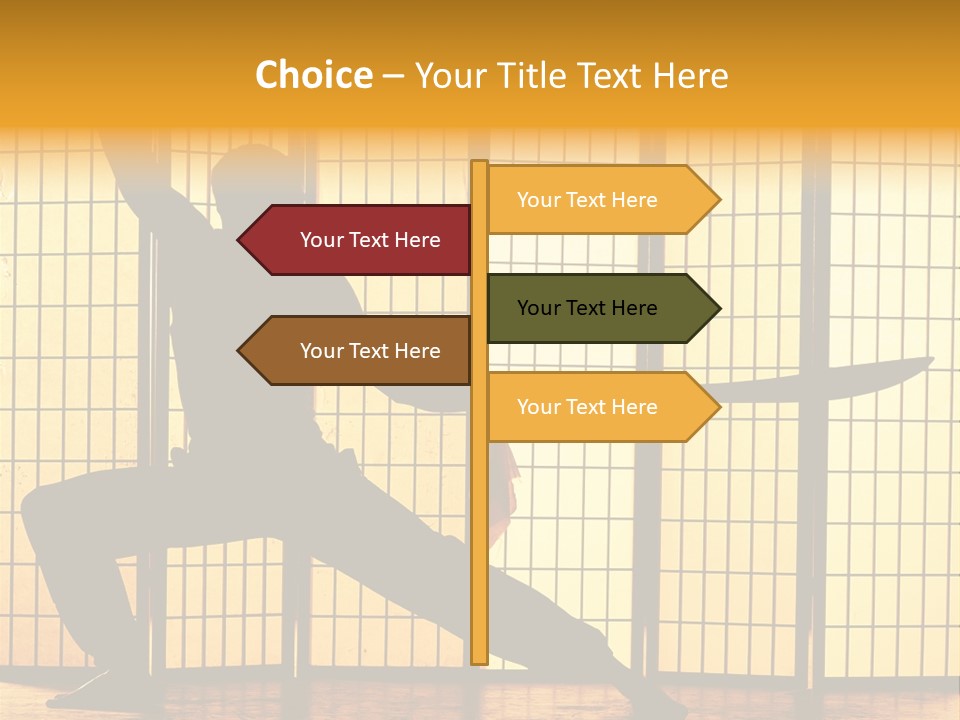 Orange Fight Background PowerPoint Template