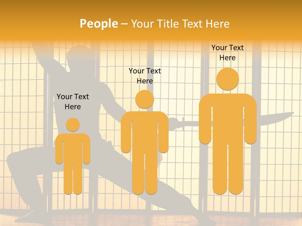 Orange Fight Background PowerPoint Template