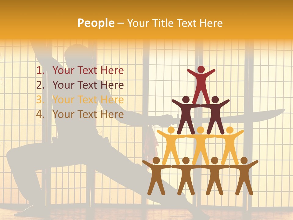 Orange Fight Background PowerPoint Template