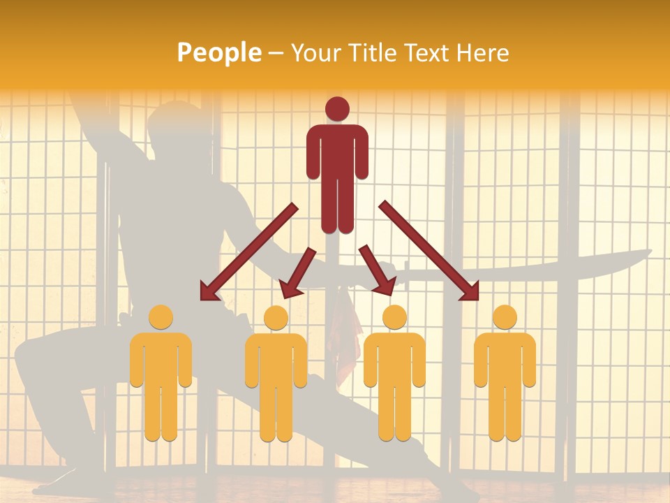 Orange Fight Background PowerPoint Template